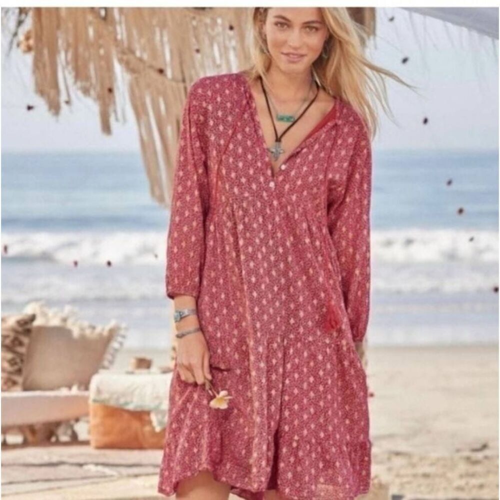 Scandal Italy Ordell Tiered Boho Dress Size Medium